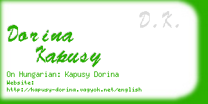 dorina kapusy business card